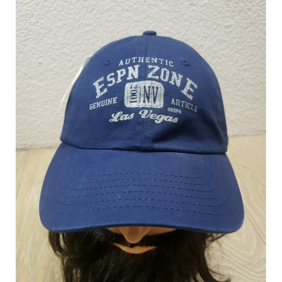 NWT - ESPN Zone Las Vegas Hat NEW Baseball Cap Blue Strapback - Picture 1 of 10